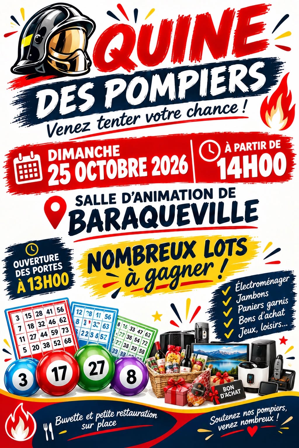 Affiche du loto QUINE DES POMPIERS