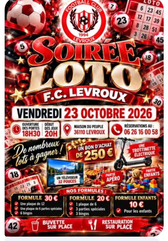 Affiche du loto Loto F.C. LEVRoux à Levroux