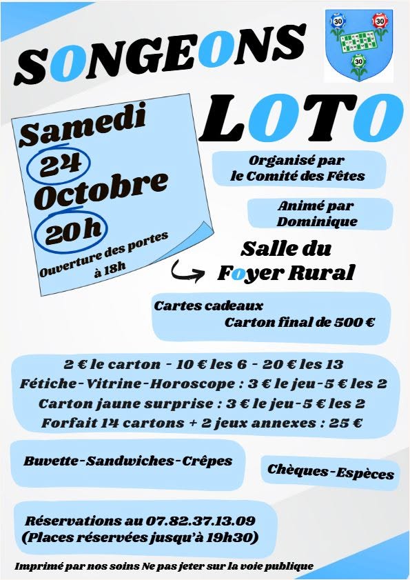 Affiche du loto SONGEONS LOTO