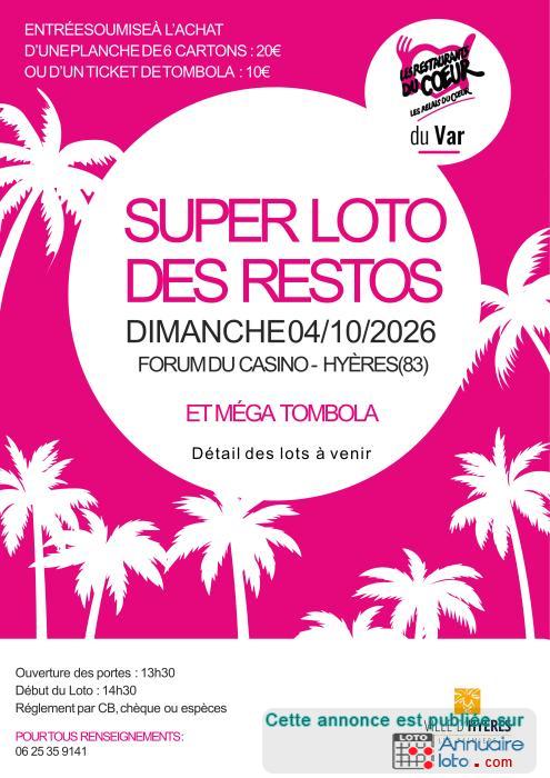 Affiche du loto Suoer Loto des Restos
