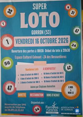 Affiche du loto Super Loto Animation stéphane