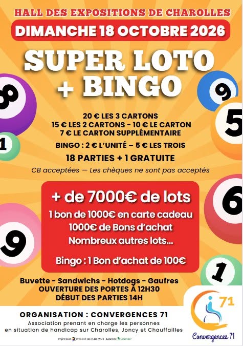 Affiche du loto Loto CONVERGENCES 71 à Charolles