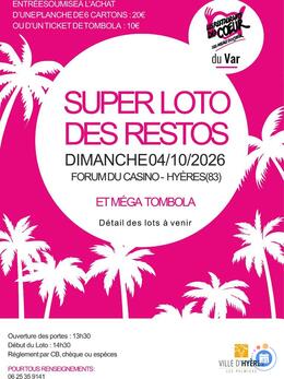 Affiche du loto Super loto des Restos du Cœur