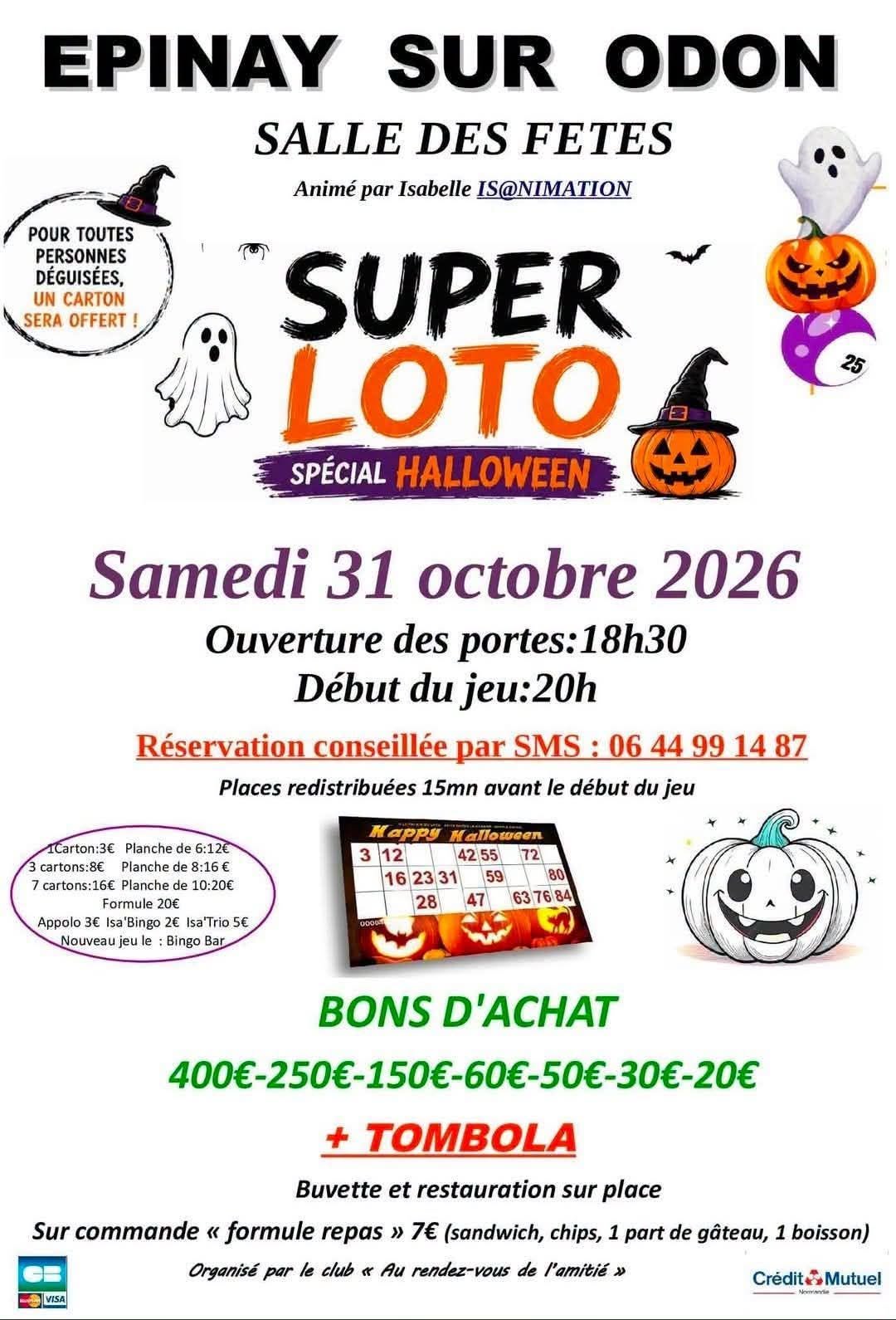 Affiche du loto SUPER LOTO SPÉCIAL HALLOWEEN