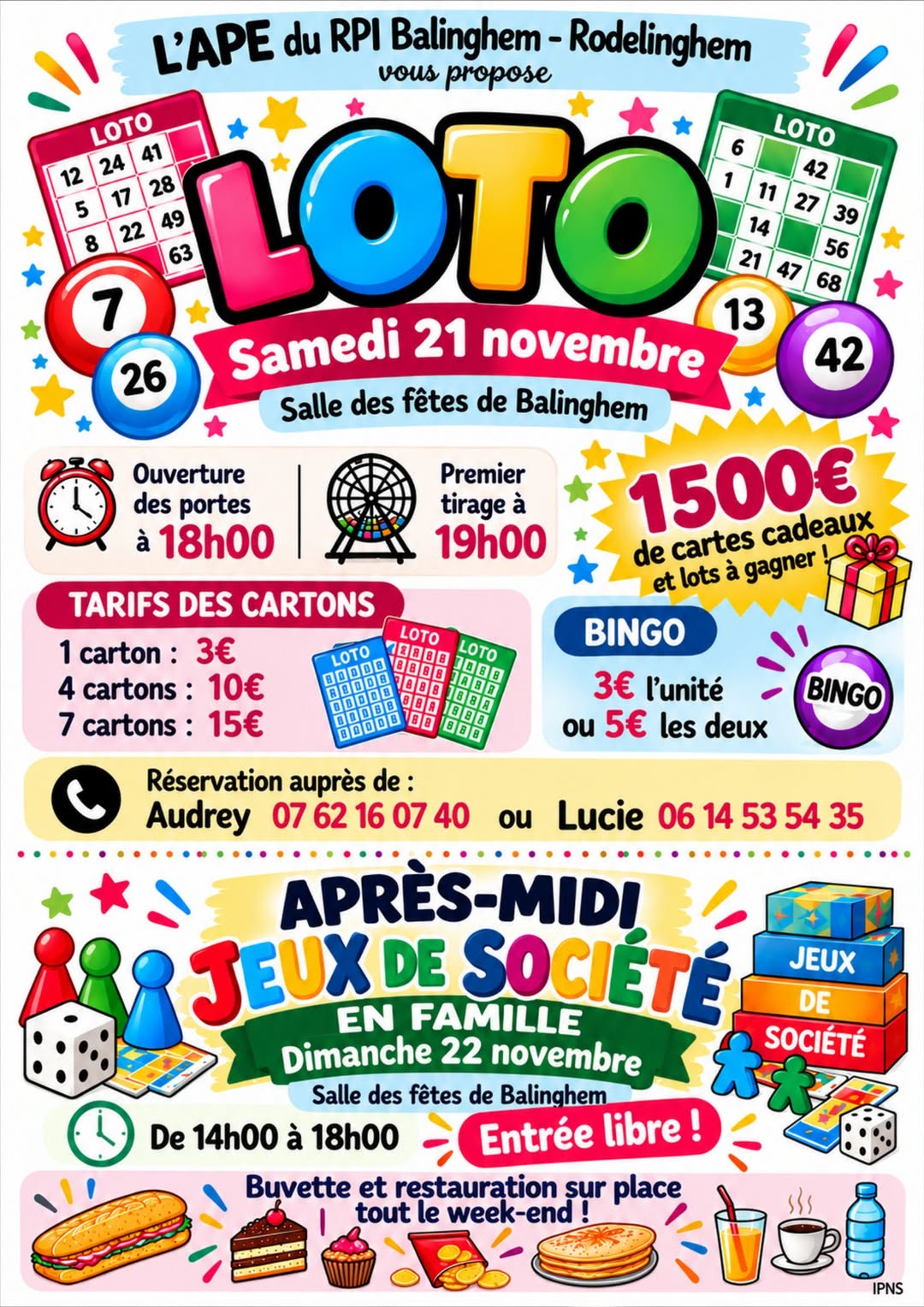 Affiche du loto APRÈS-MIDI JEUX DE SOCIÉTÉ EN FAMILLE
