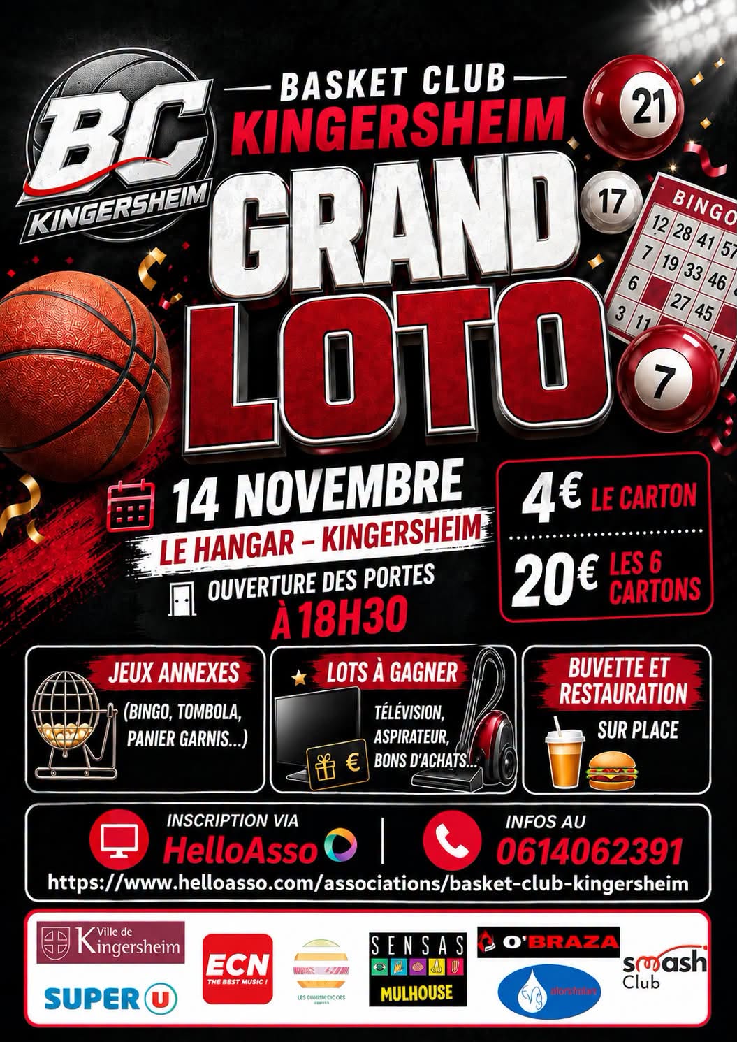 Affiche du loto Loto BASKET CLUB KINGERSHEIM à Kingersheim