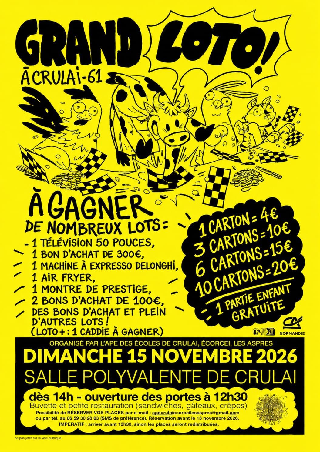 Affiche du loto Loto à Crulai le dimanche 15 novembre