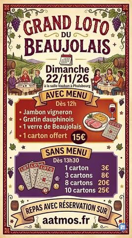 Affiche du loto GRAND LOTO DU BEAUJOLAIS