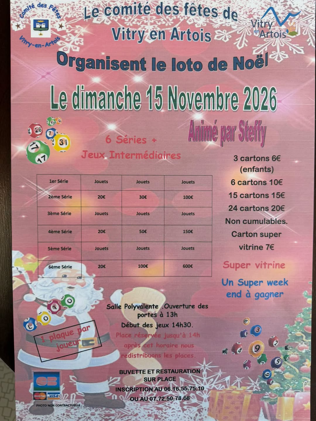 Affiche du loto Loto Le comité des fêtes de Vitry en Artois à Vitry-en-Artois