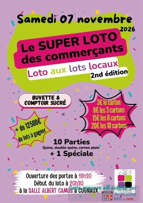 Affiche du loto Le SUPER LOTO des commerçants