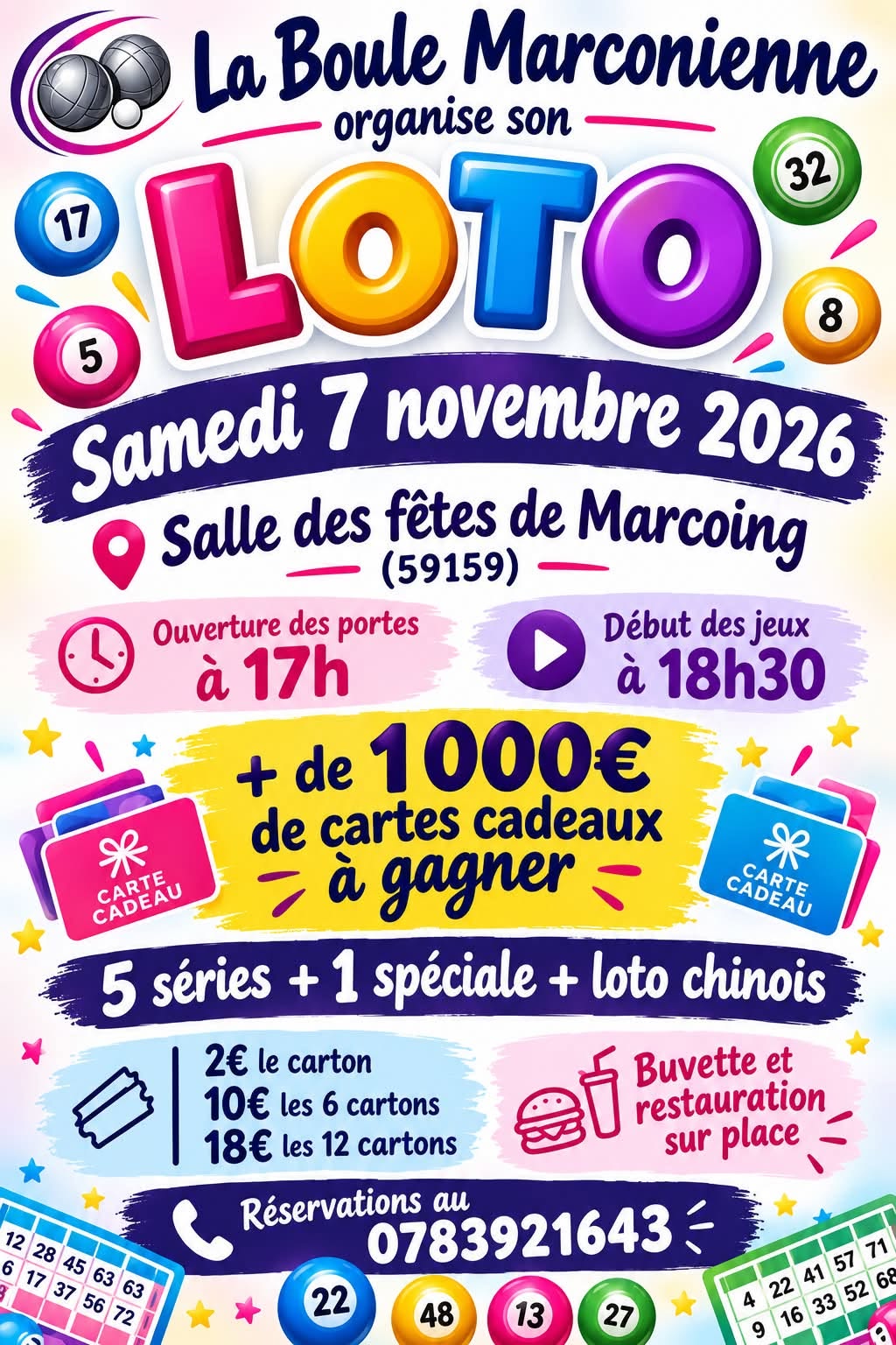 Affiche du loto Loto La Boule Marconienne à Marcoing