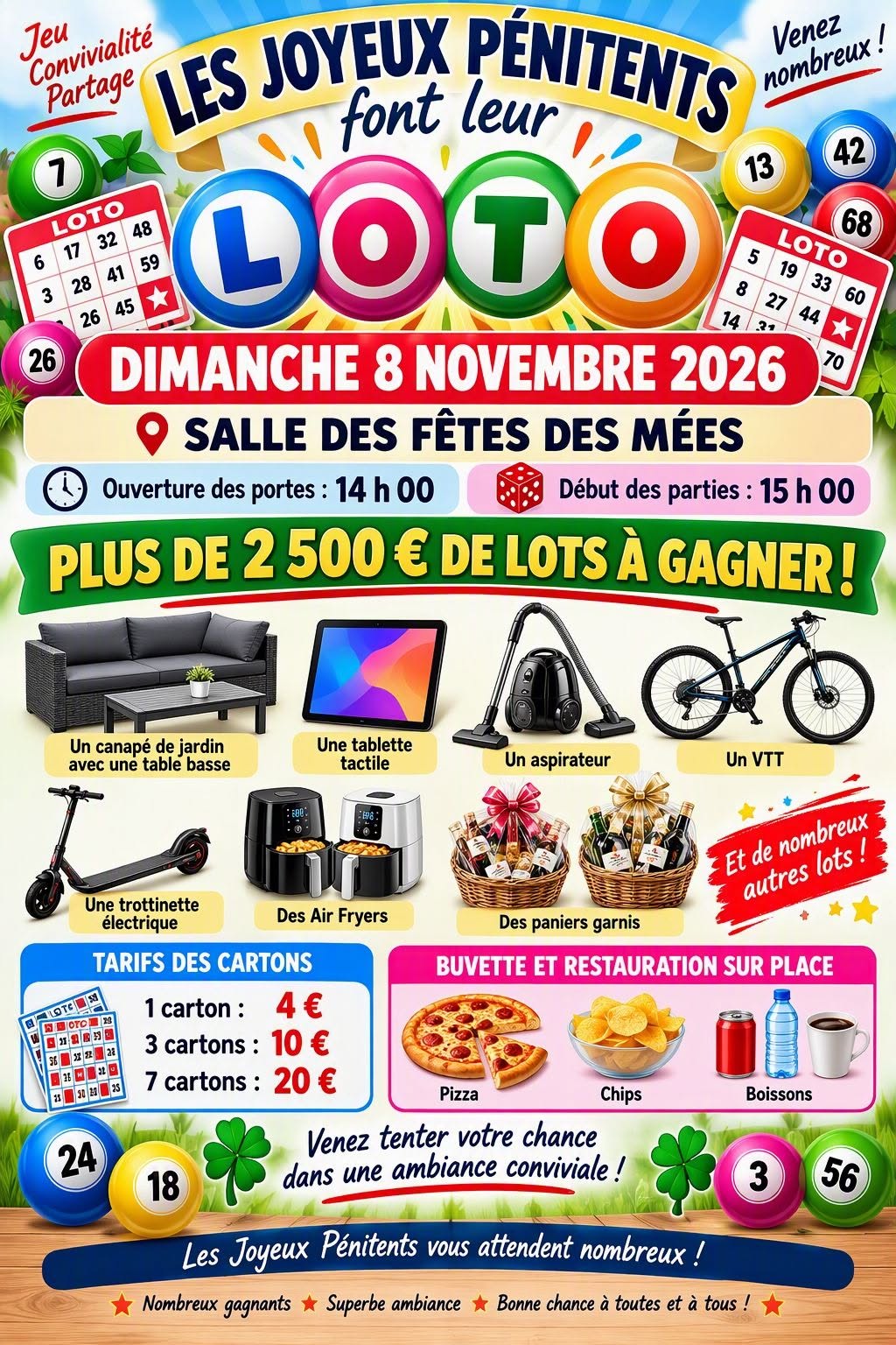 Affiche du loto Loto Les Joyeux Pénitents à Mées