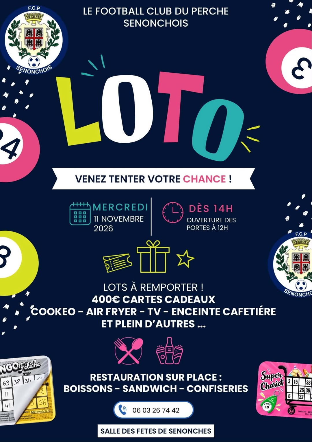 Affiche du loto Loto LE FOOTBALL CLUB DU PERCHE SENONCHOIS à Senonches
