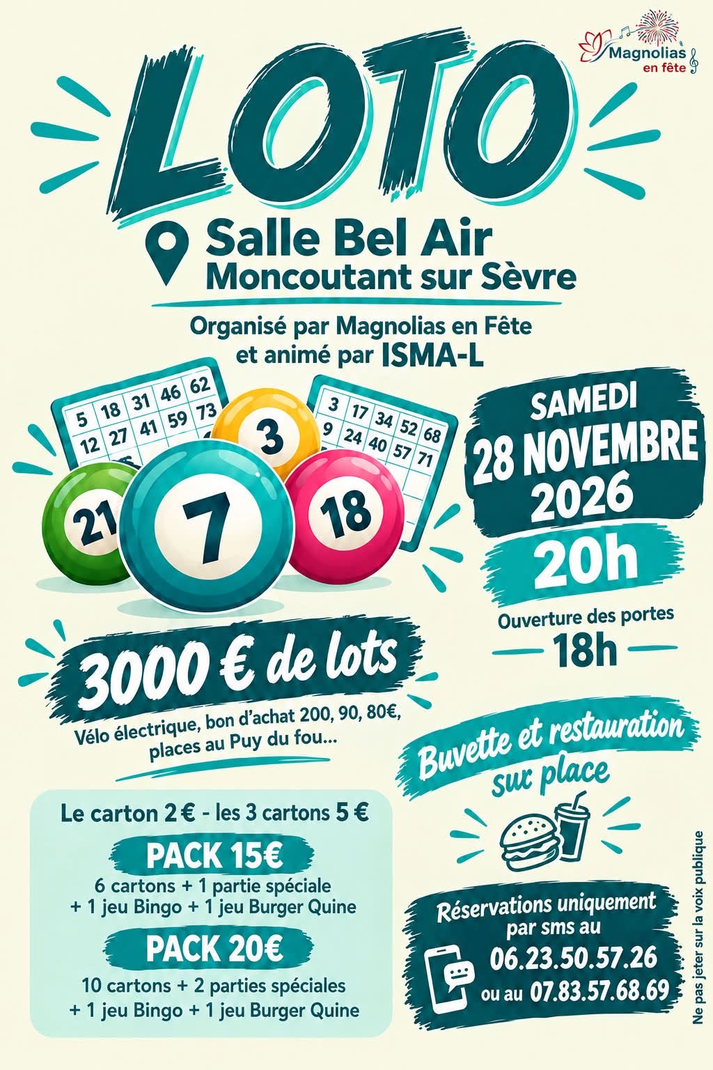 Affiche du loto Loto Magnolias en Fête à Moncoutant-sur-Sèvre