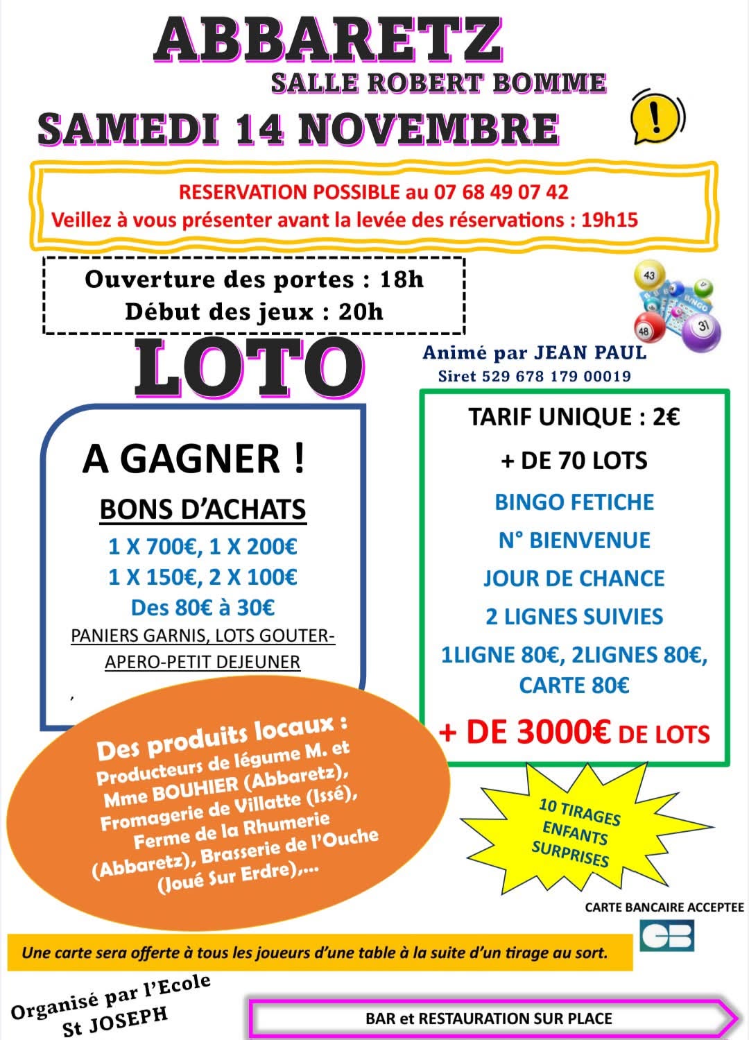 Affiche du loto LOTO