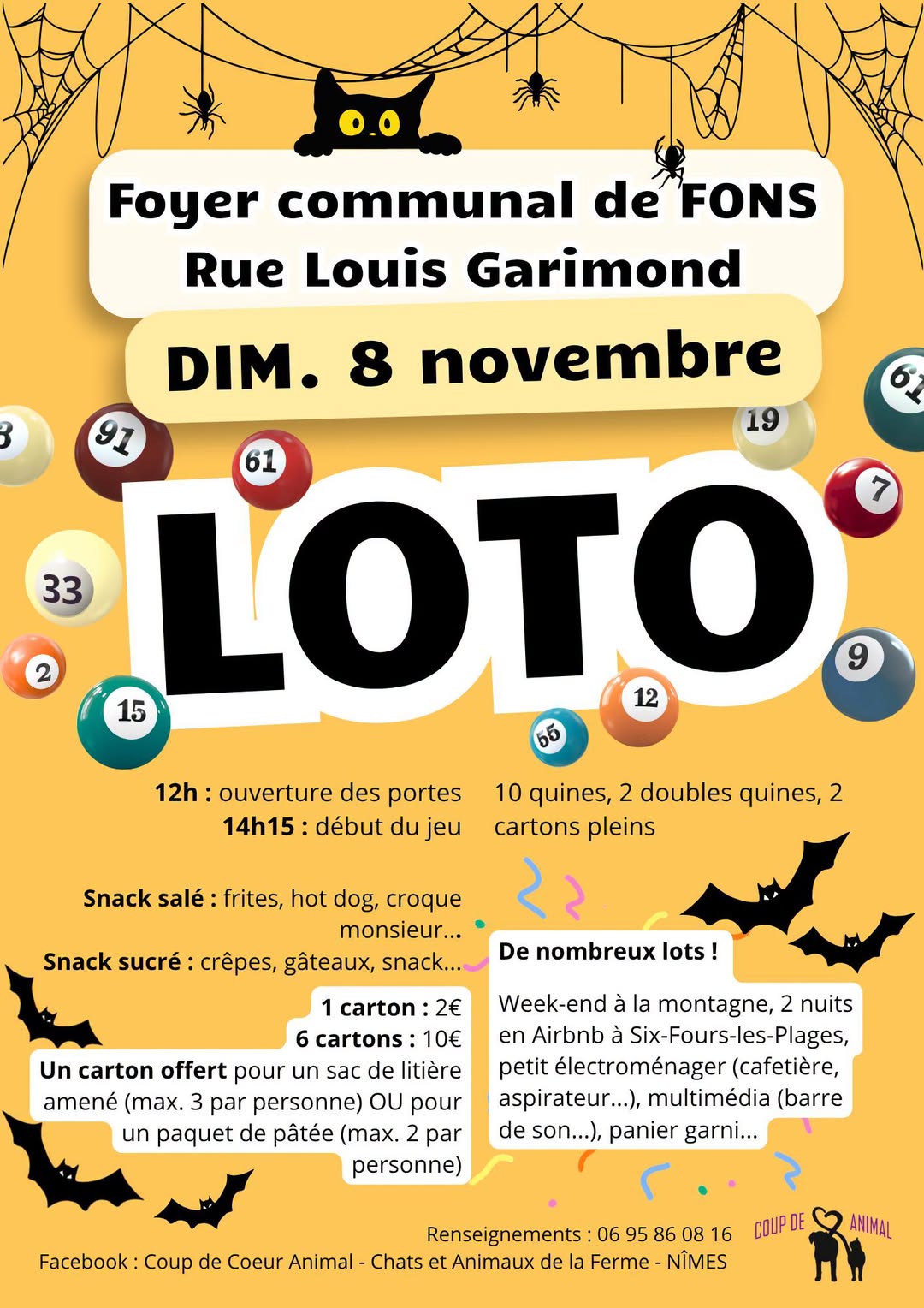 Affiche du loto Loto Coup de Coeur Animal - Chats et Animaux de la Ferme - NÎMES à FONS