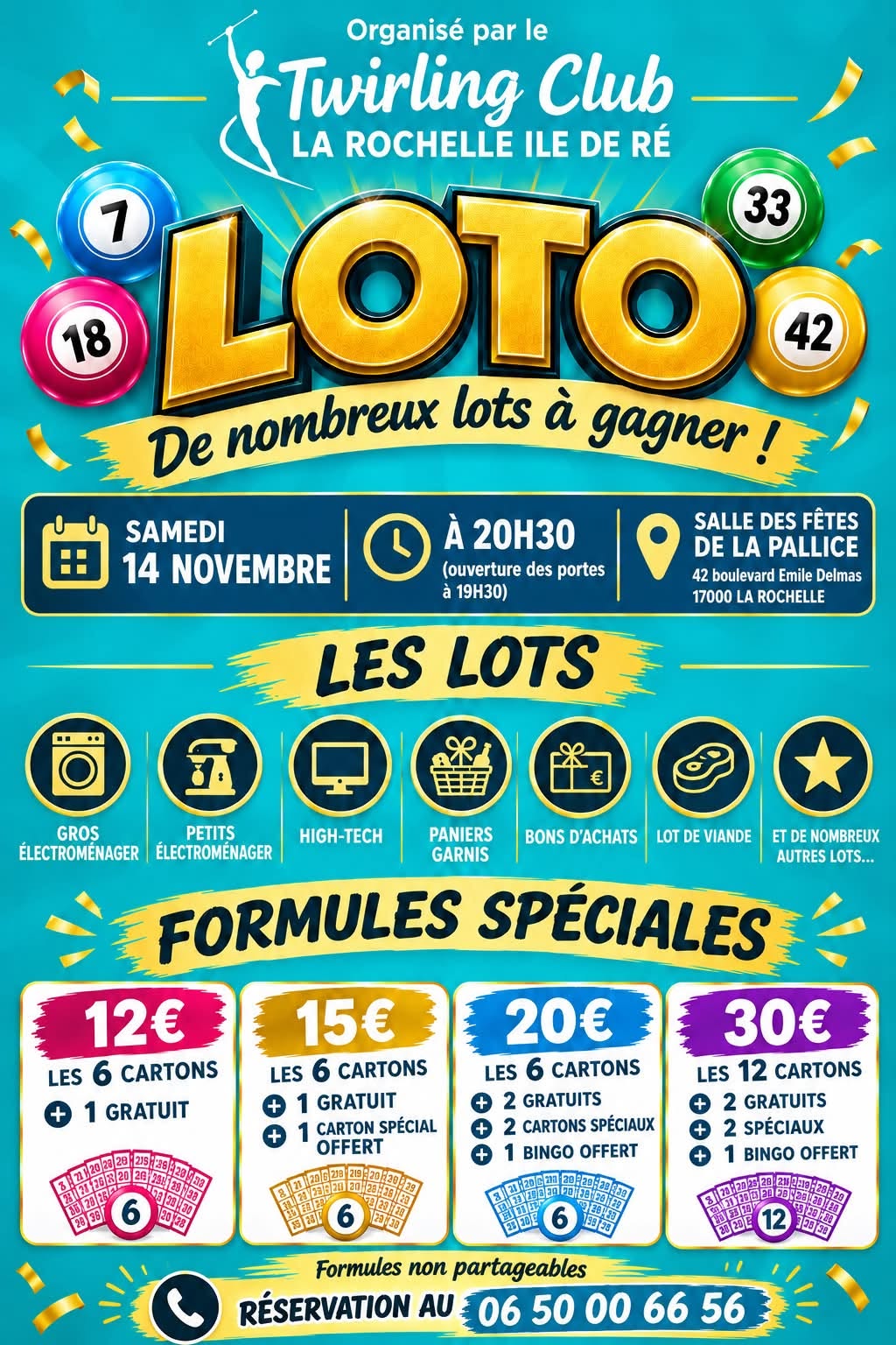 Affiche du loto Loto à La Rochelle le samedi 14 novembre