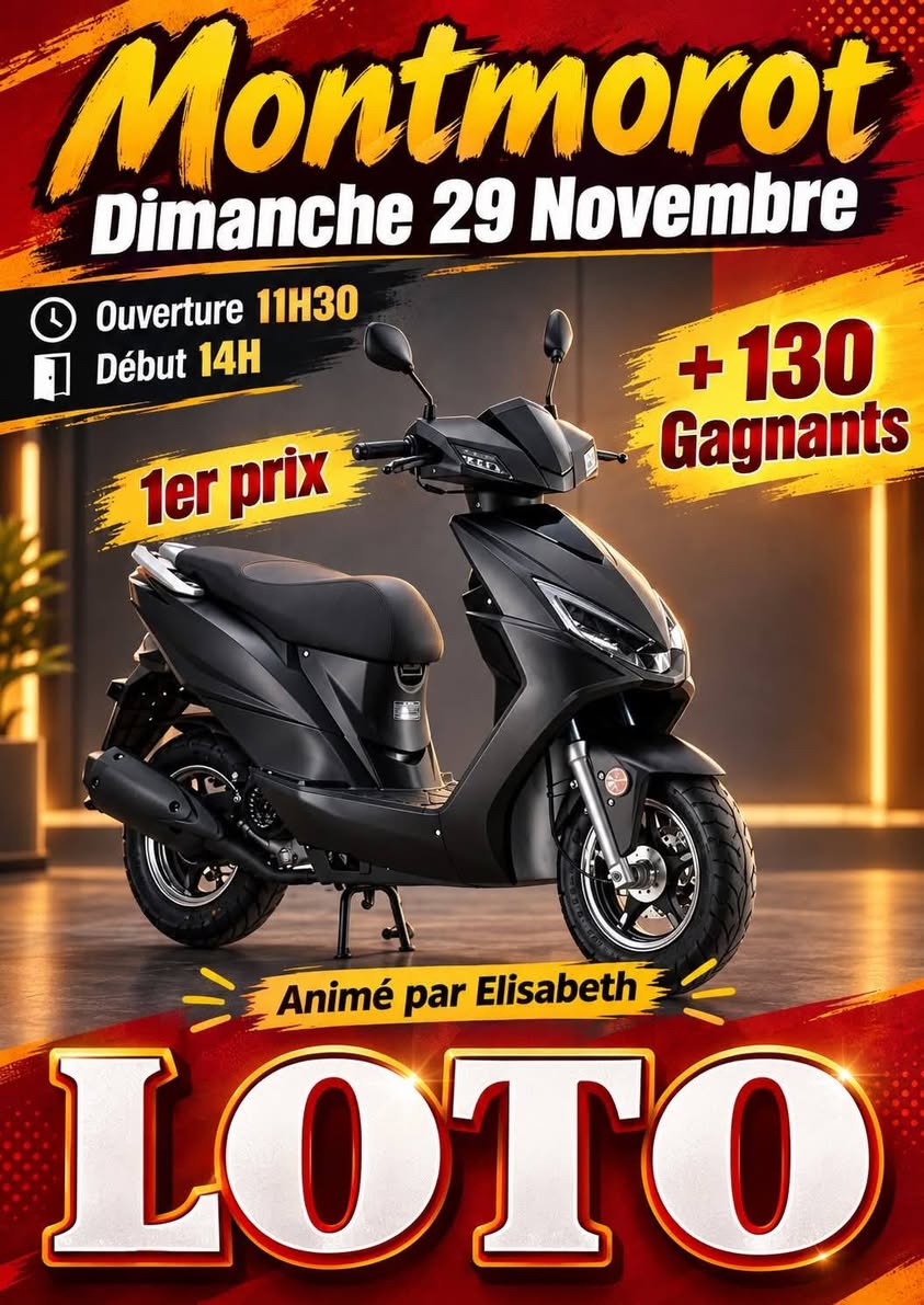 Affiche du loto Loto à Montmorot le dimanche 29 novembre