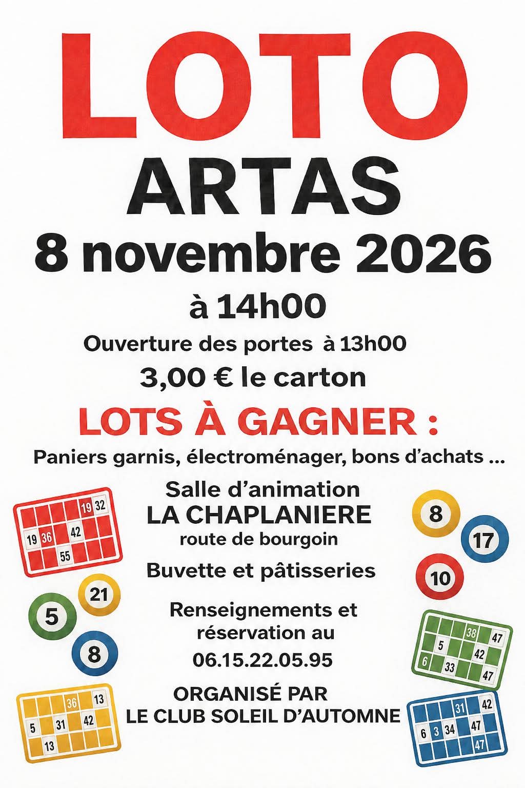 Affiche du loto LOTO artas