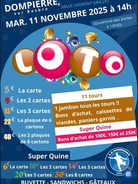 Affiche du loto Loto AS Dompierre Football
