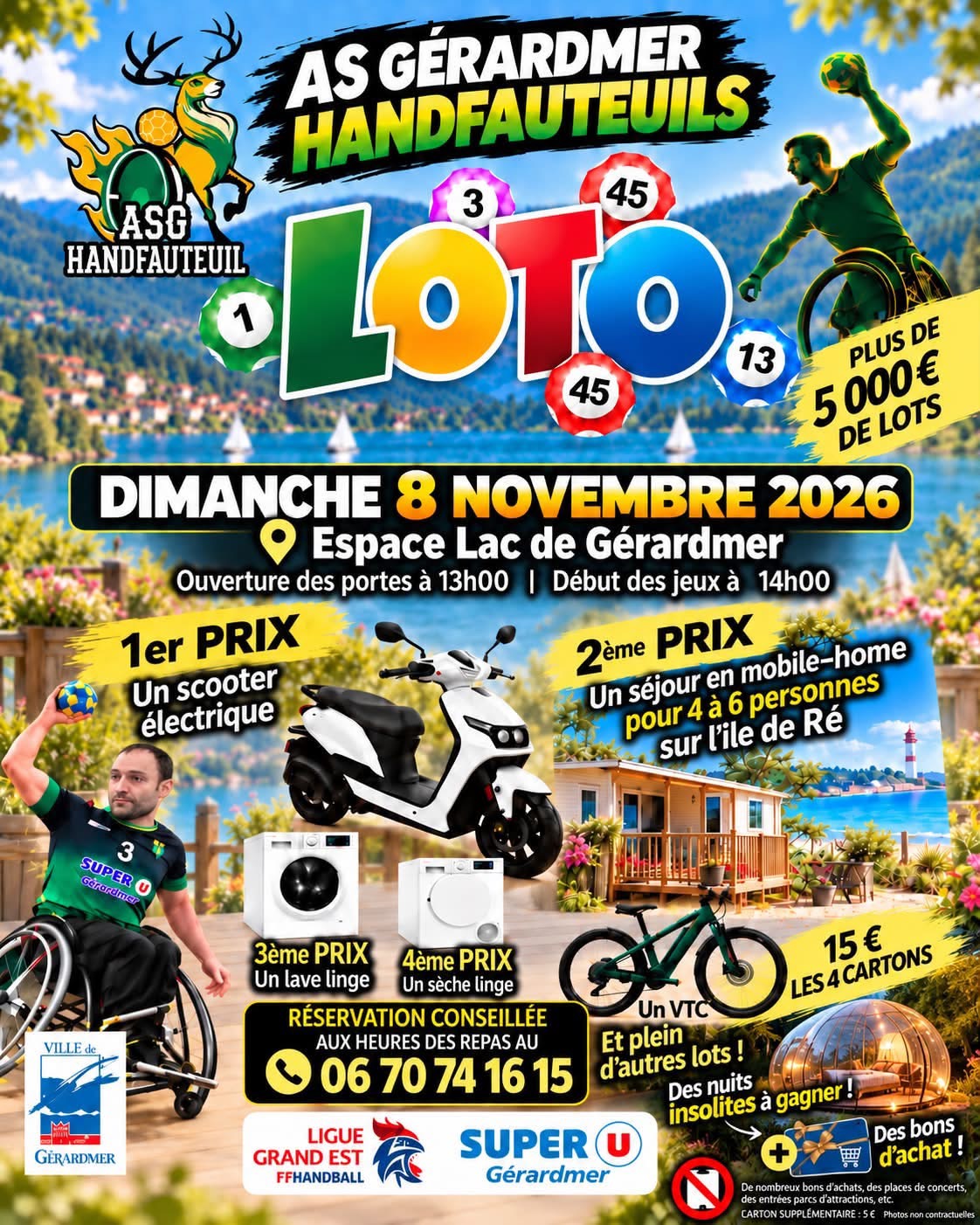 Affiche du loto Loto — AS GERARDMER HANDFAUTEUILS — GERARDMER