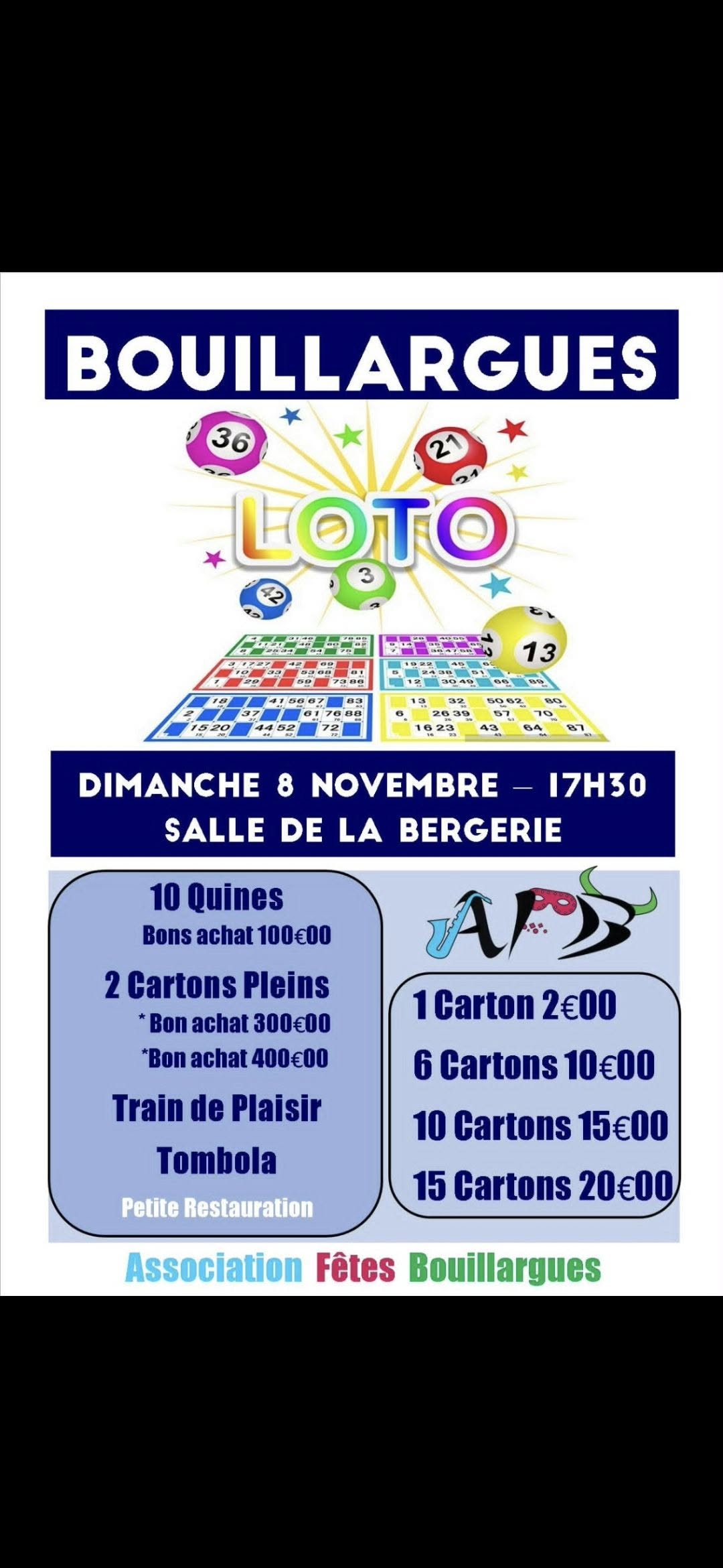 Affiche du loto Loto Association Fêtes Bouillargues à Bouillargues