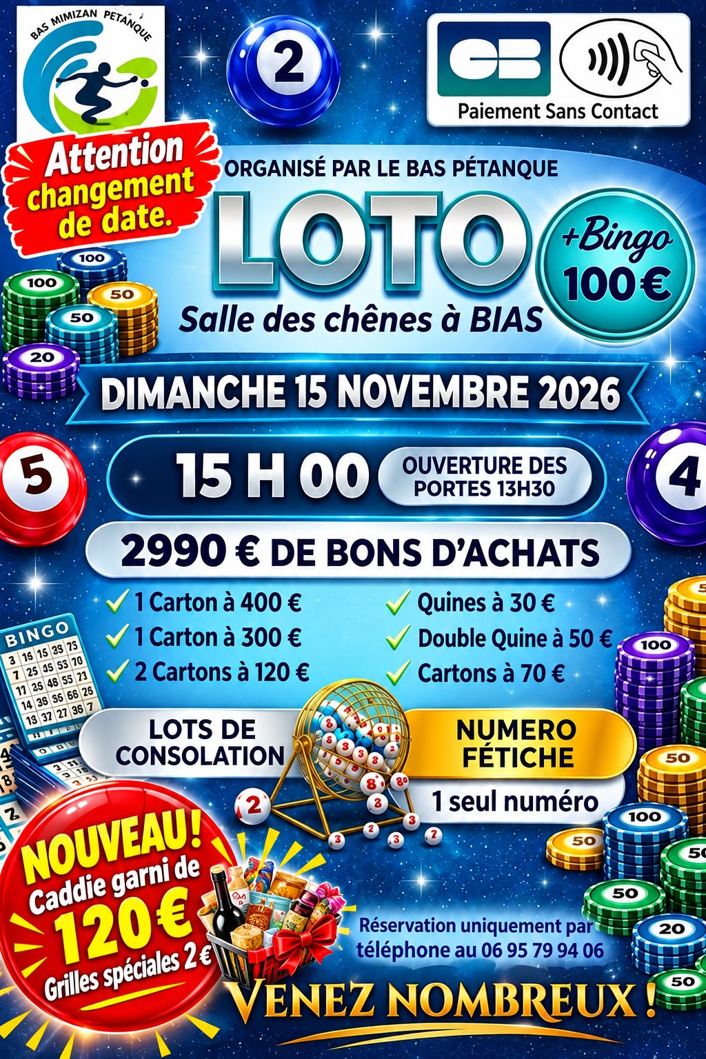 Affiche du loto Loto BAS PETANQUE