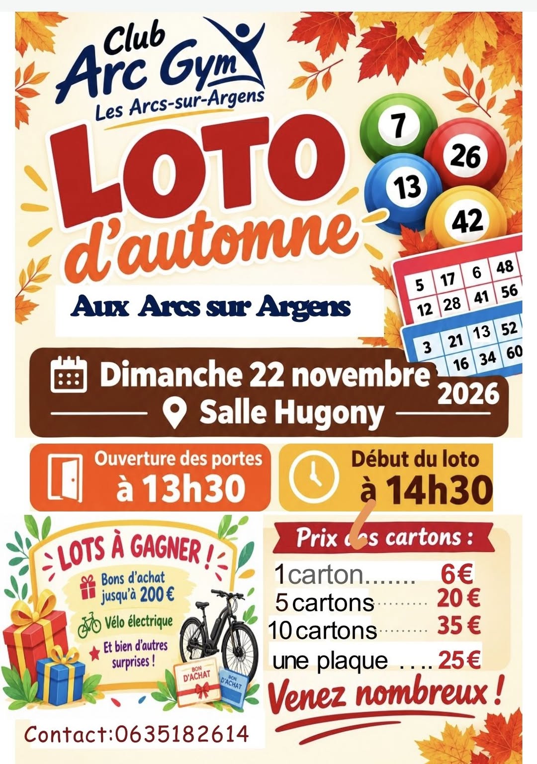 Affiche du loto LOTO d'automne