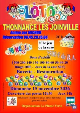 Affiche du loto Loto de la Plume Verte