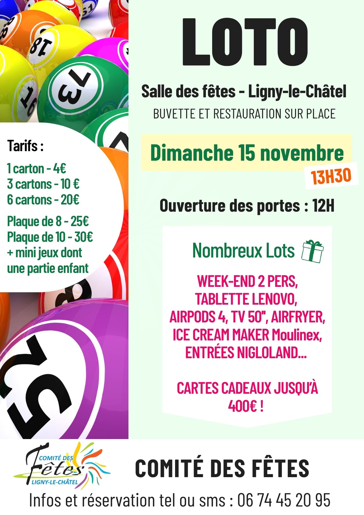 Affiche du loto LOTO de Ligny-le-Châtel