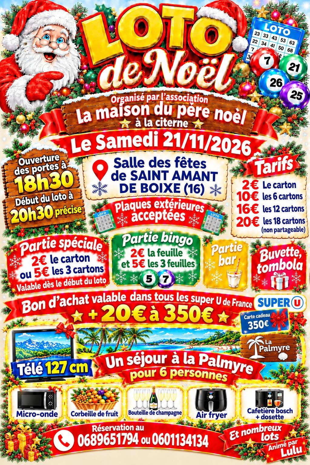 Affiche du loto Loto de Noël