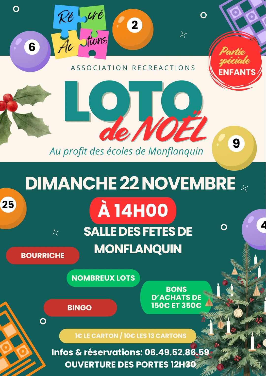 Affiche du loto LOTO de NOËL