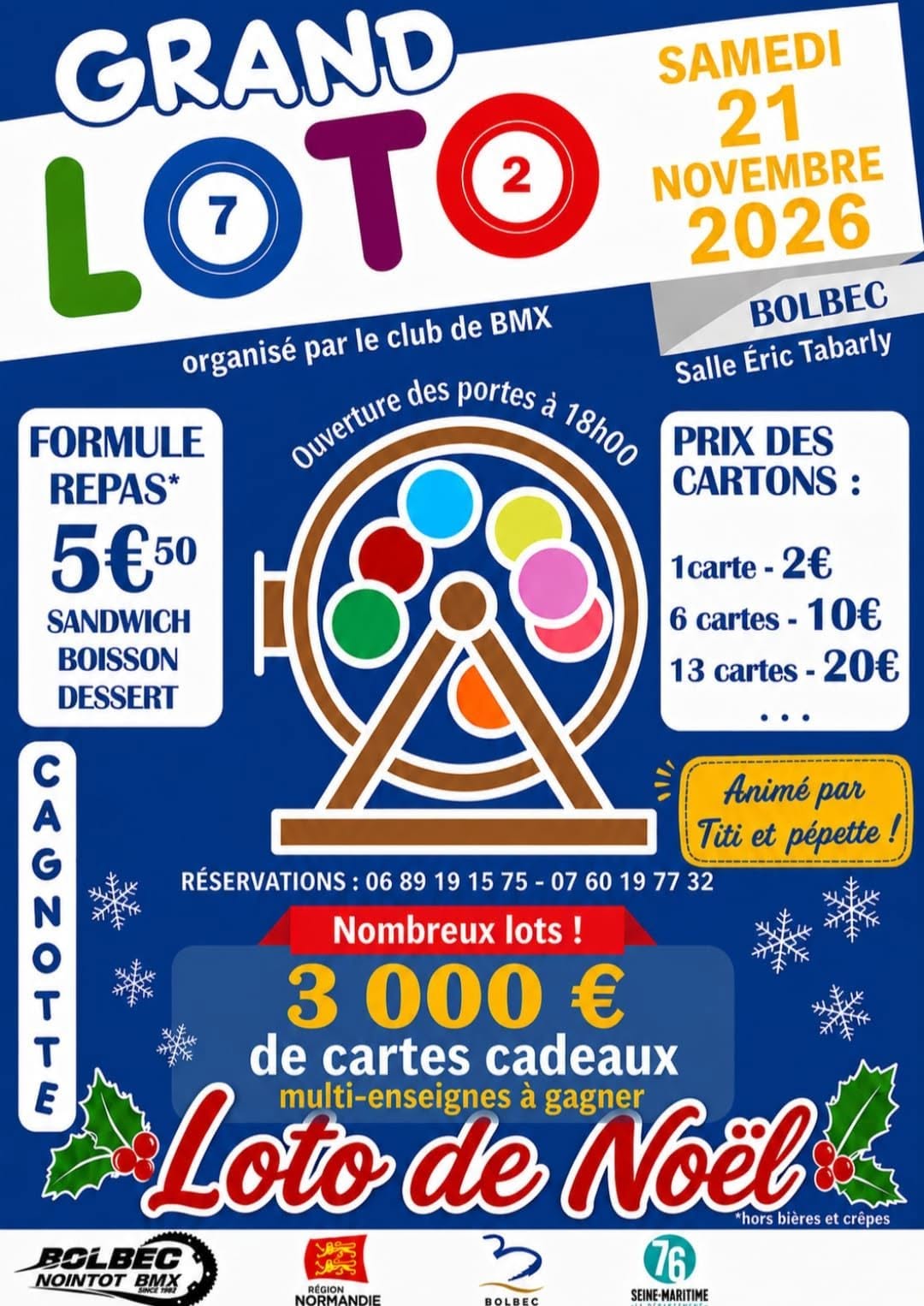Affiche du loto Loto club de BMX à Bolbec