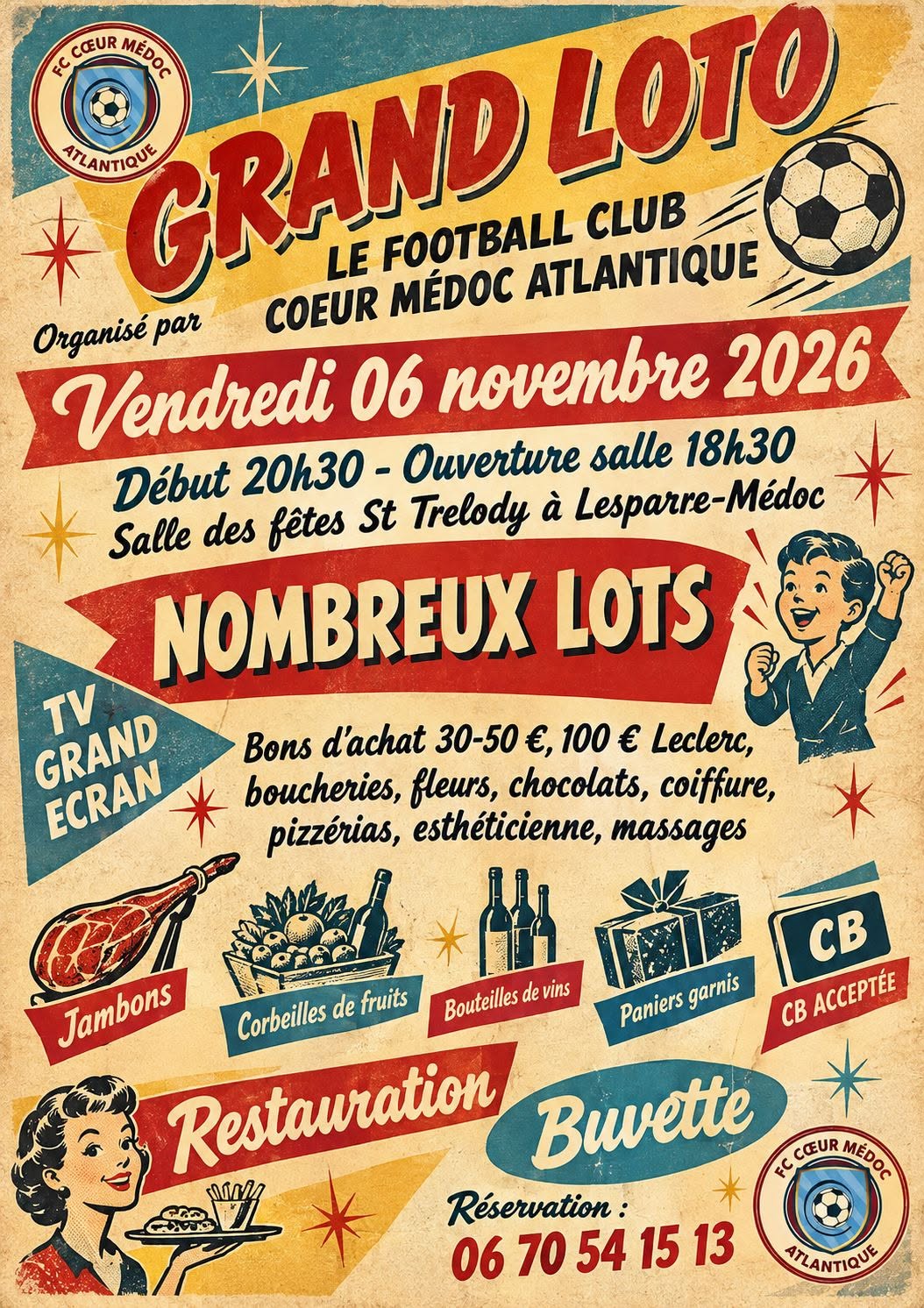 Affiche du loto Loto FC CŒUR MÉDOC ATLANTIQUE à Lesparre-Médoc
