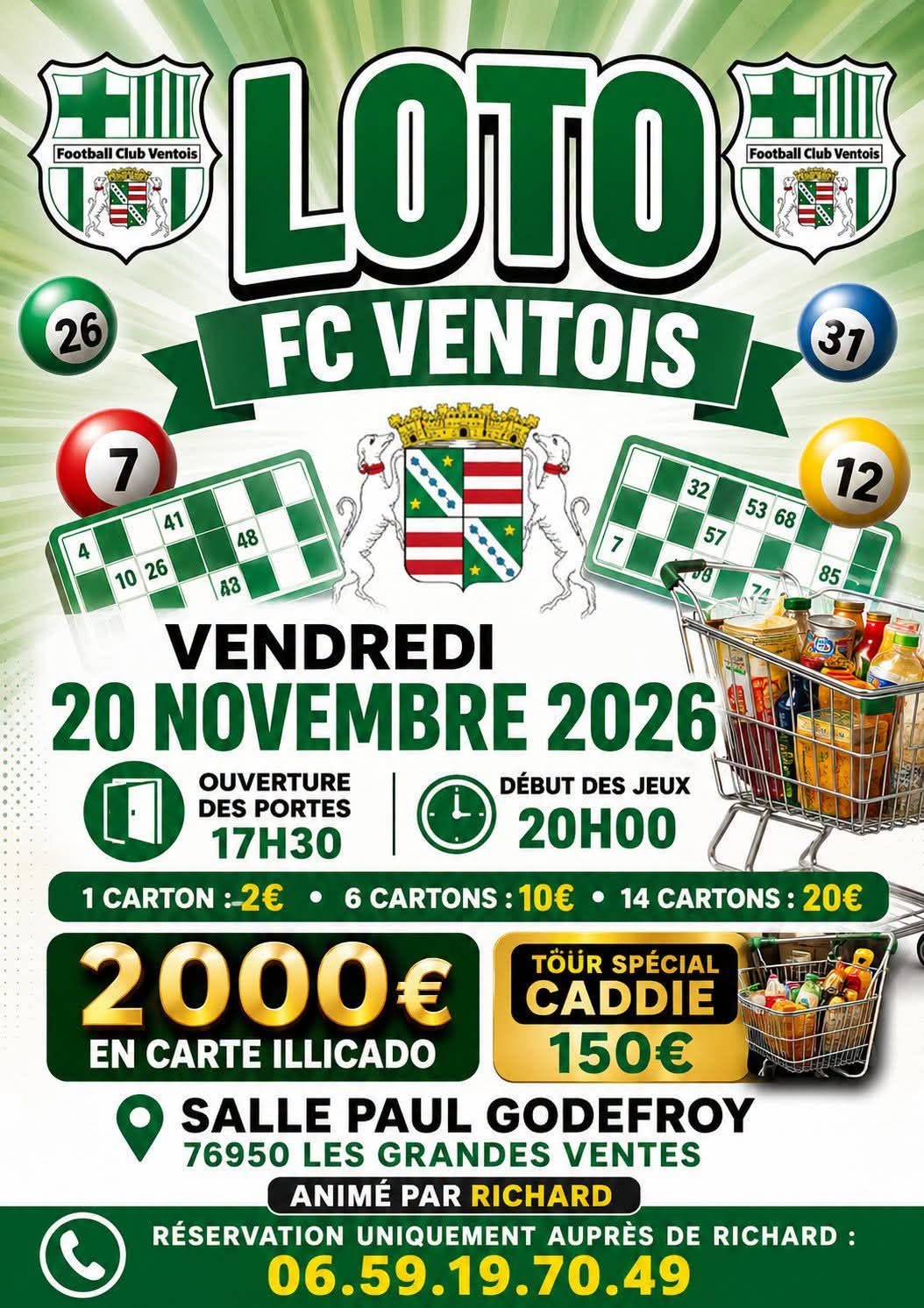 Affiche du loto Loto Football Club Ventois à Les Grandes-Ventes