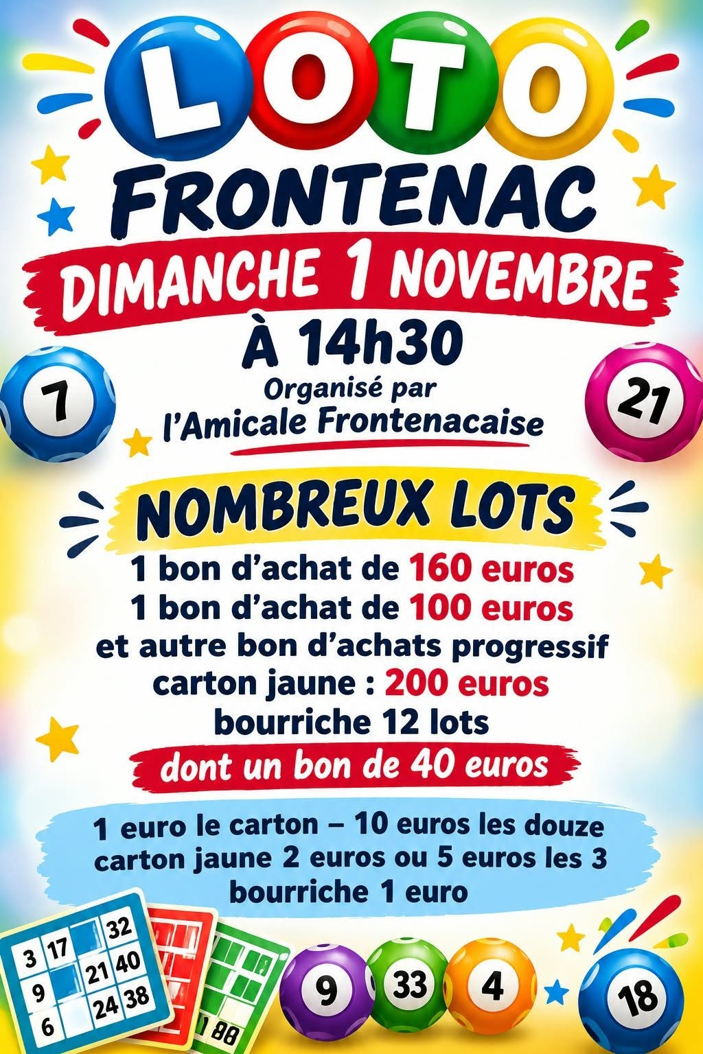 Affiche du loto LOTO FRONTENAC