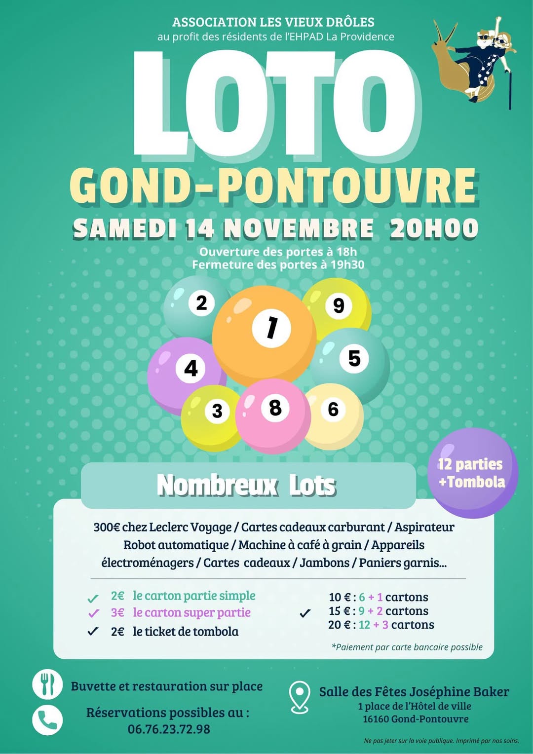 Affiche du loto LOTO GOND-PONTOUVRE