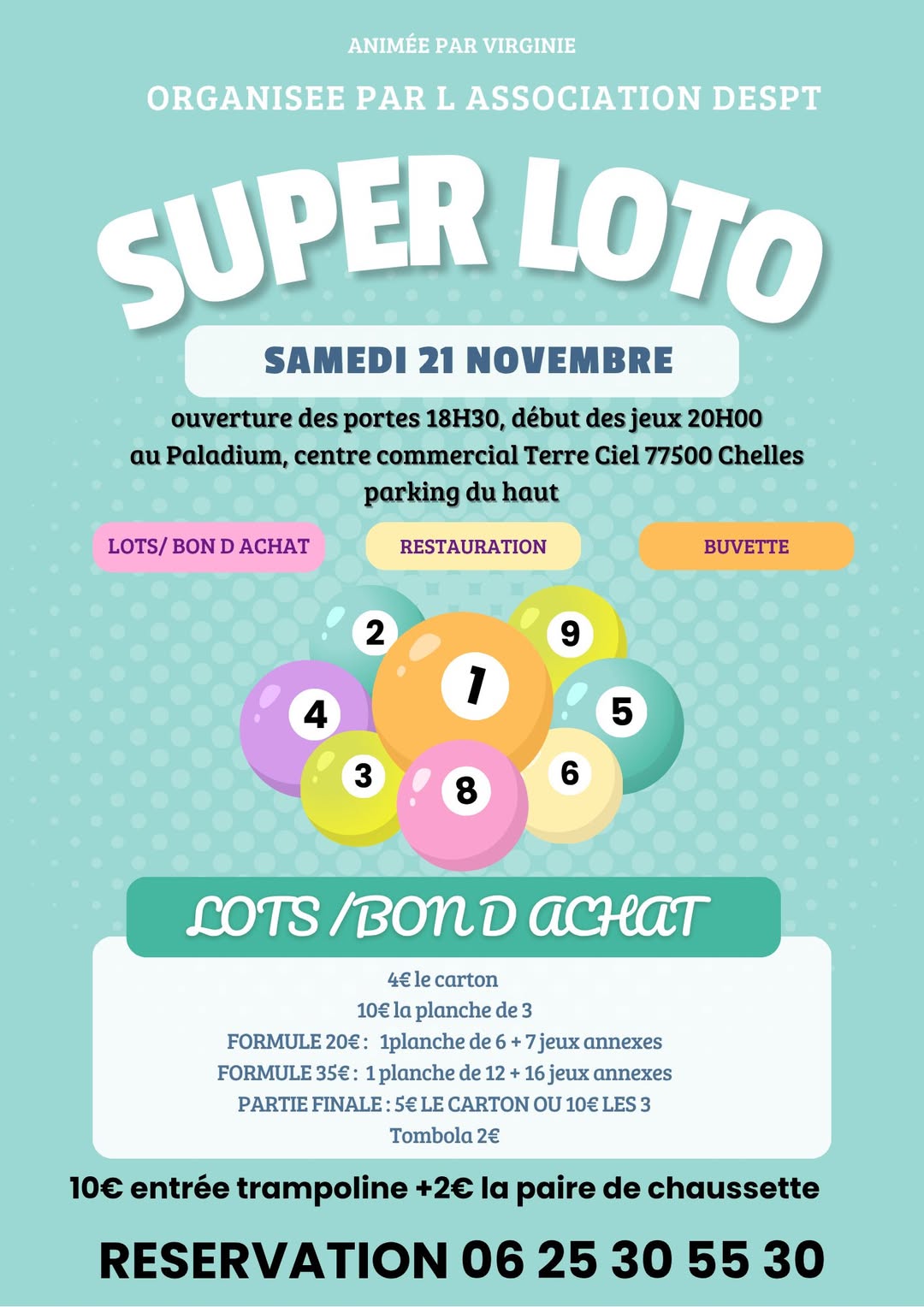 Affiche du loto Loto L ASSOCIATION DESPT à Chelles