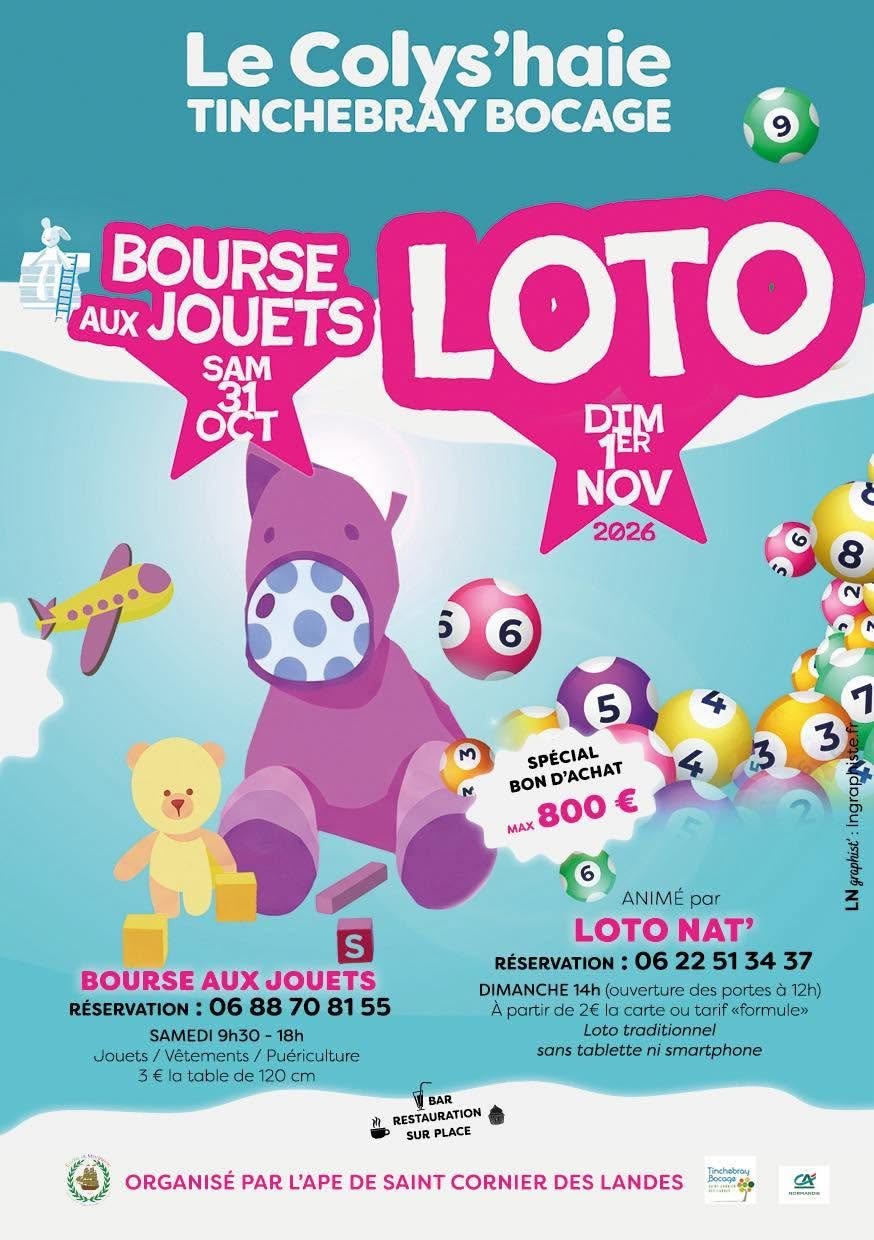 Affiche du loto Loto L'APE DE SAINT CORNIER DES LANDES à Tinchebray-Bocage