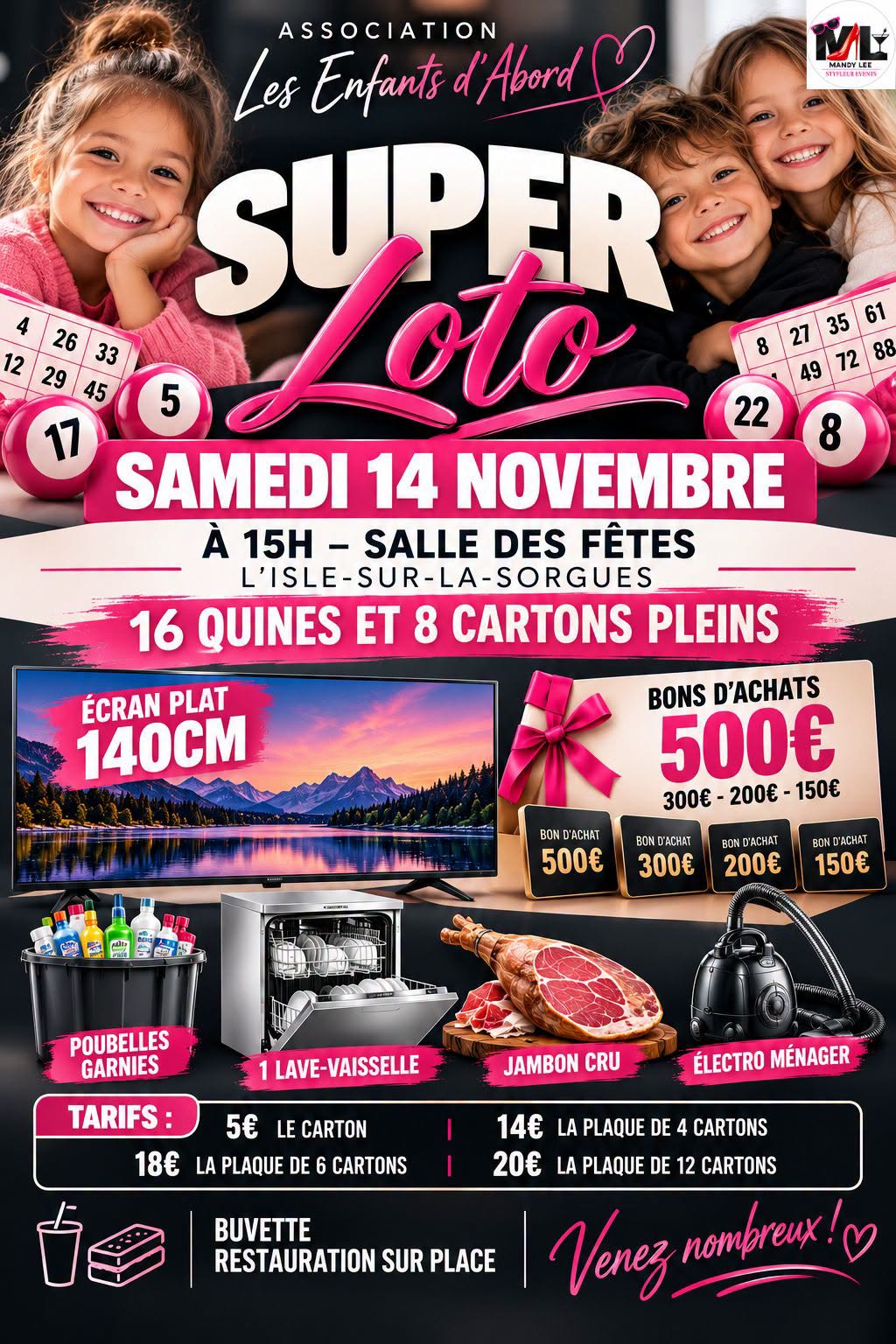 Affiche du loto Loto Les Enfants d'Abord à Sorgues