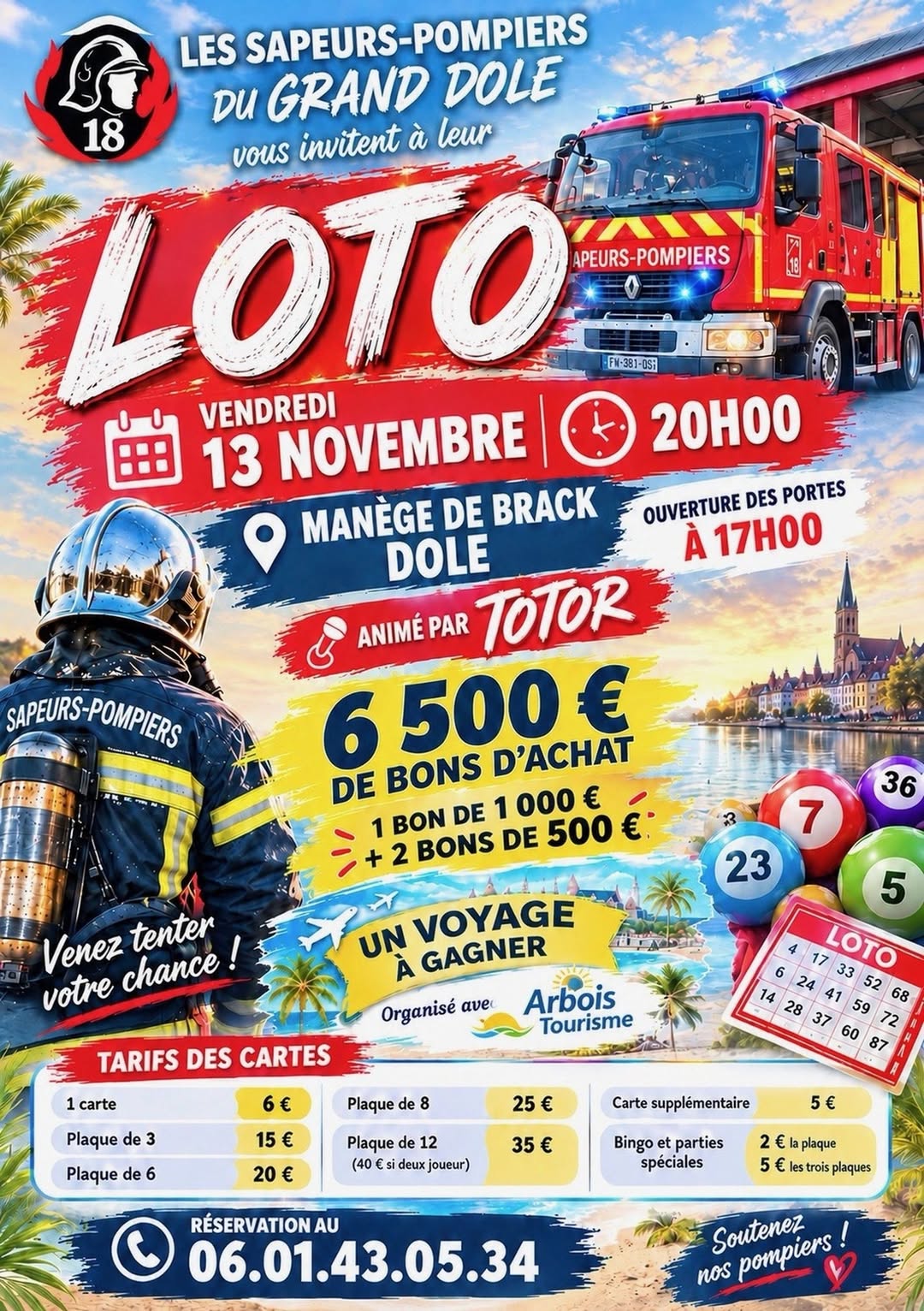 Affiche du loto Loto LES SAPEURS-POMPIERS DU GRAND DOLE à Dole