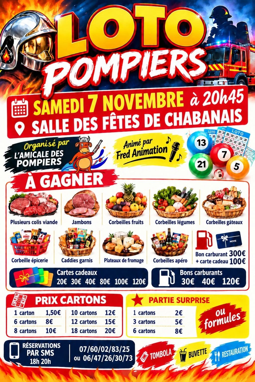 Affiche du loto LOTO POMPIERS