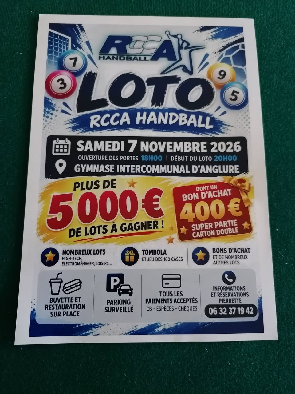 Affiche du loto Loto RCCA HANDBALL à Anglure