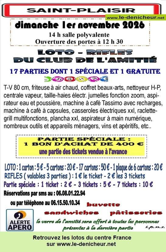 Affiche du loto LOTO - RIFLES DU CLUB DE L'AMITIÉ