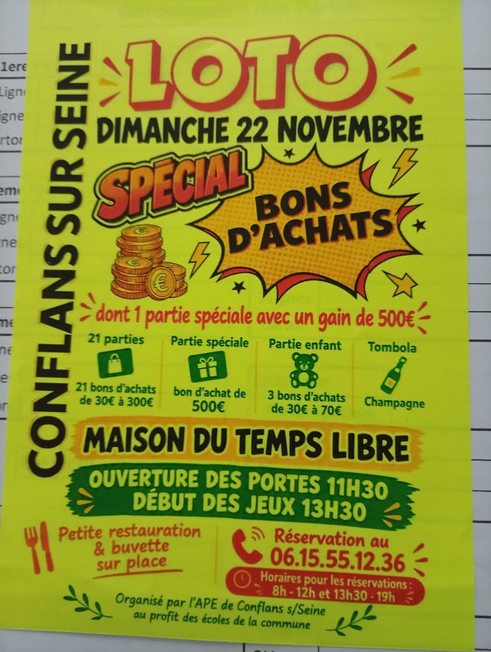 Affiche du loto Loto Spécial Bons d'Achats