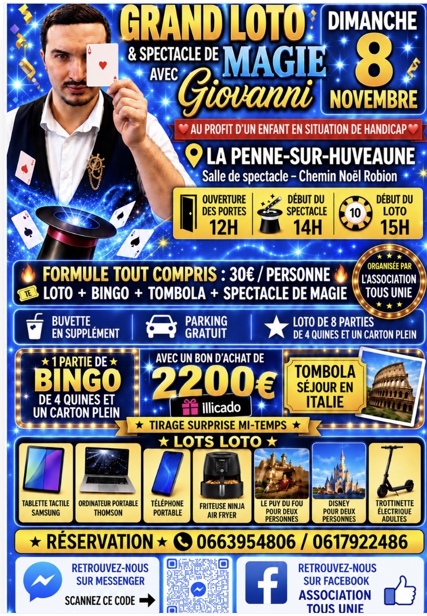 Affiche du loto Loto spectacle