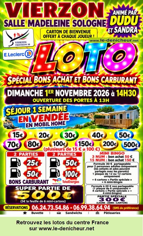 Affiche du loto Loto VIERZON TRIATHLON 18 à Vierzon