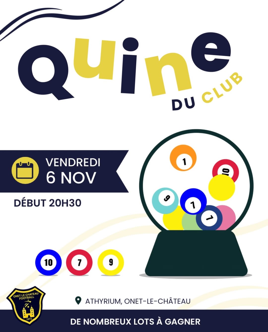 Affiche du loto Quine du Club