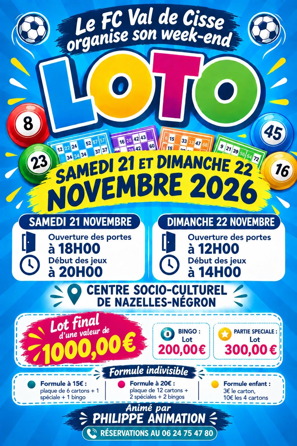 Affiche du loto Loto Le FC Val de Cisse à Nazelles-Négron