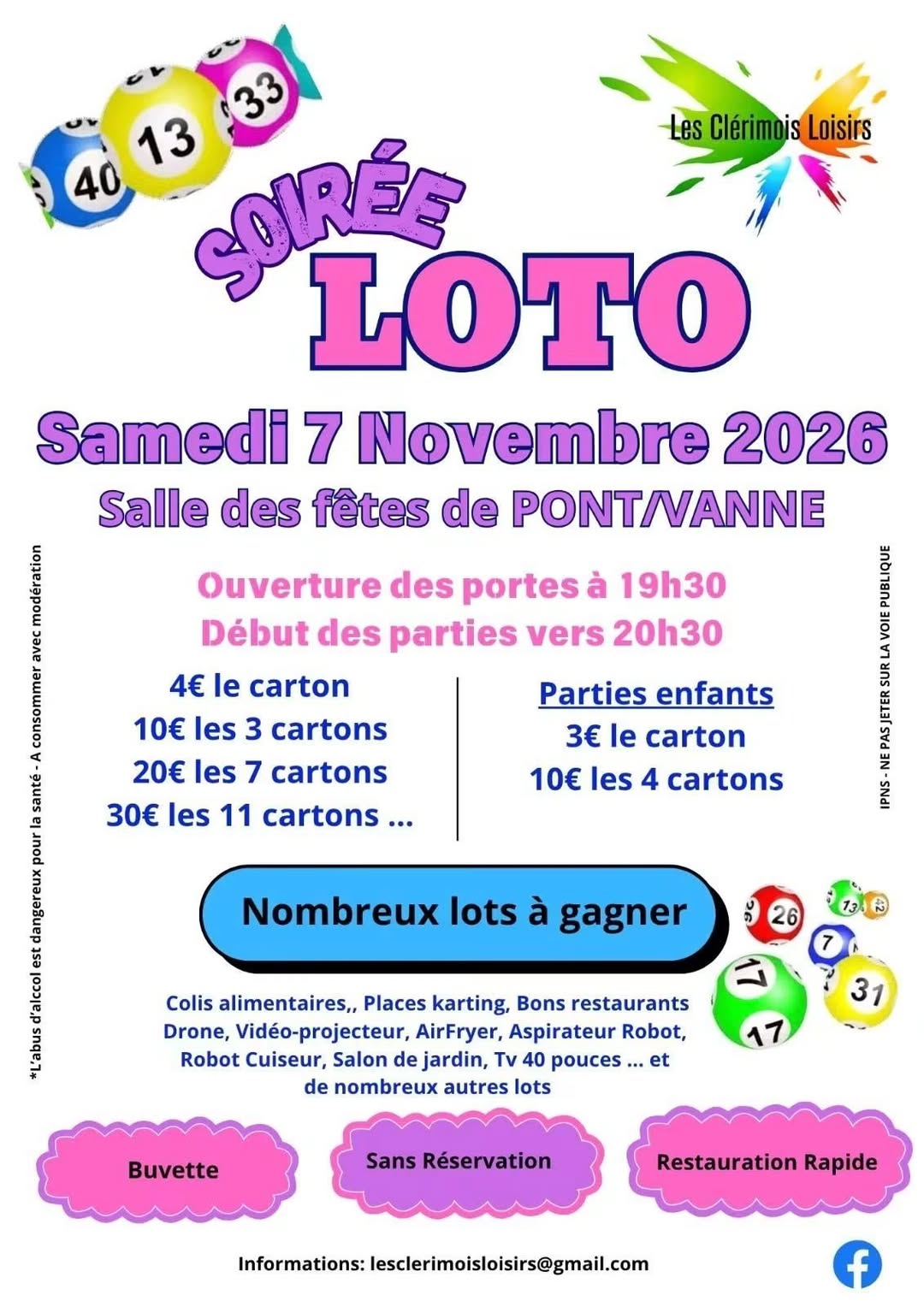 Affiche du loto SOIRÉE LOTO
